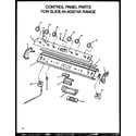 Amana AGS745W-P1113904S control panel parts for slide-in ags745 range (ags745ww/p1130733n) (ags745ww1/p1130733ww) (ags745e1/p1130741n) (ags745e/p1113903s) (ags745e/p1113901s) (ags745w/p1113904s) (ags745w/p1113902s) diagram