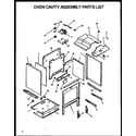 Modern Maid PHU201UWW/P1130714NW oven cavity assembly parts list diagram