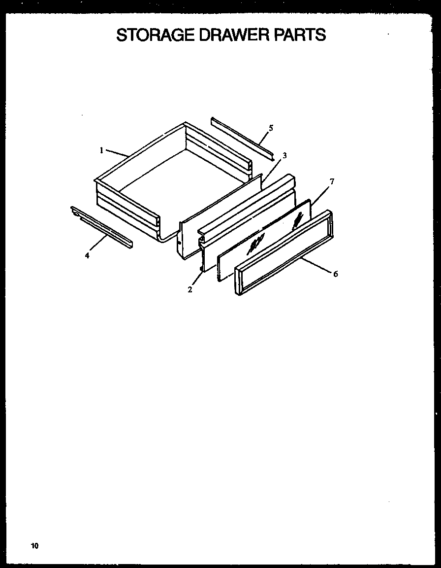 Modern Maid PHU201UK/P1130729NK storage drawer parts diagram