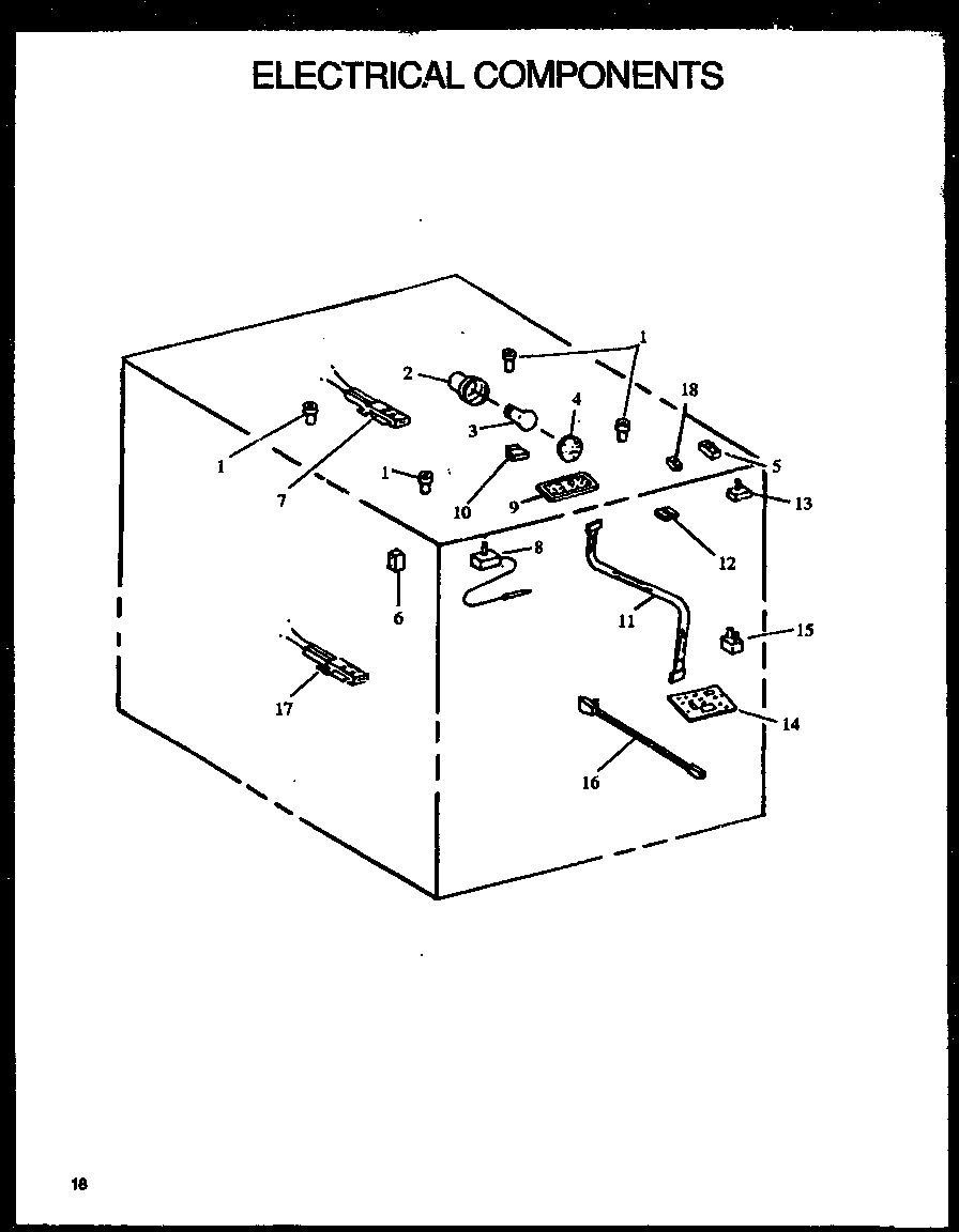 Modern Maid PHU201UK/P1130729NK electrical components diagram