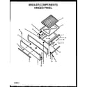 Amana SBK29FA/P1142362NW broiler components hinged panel diagram