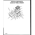 Amana SBK29FA/P1142362NW broiler components slide out panel/drawer diagram