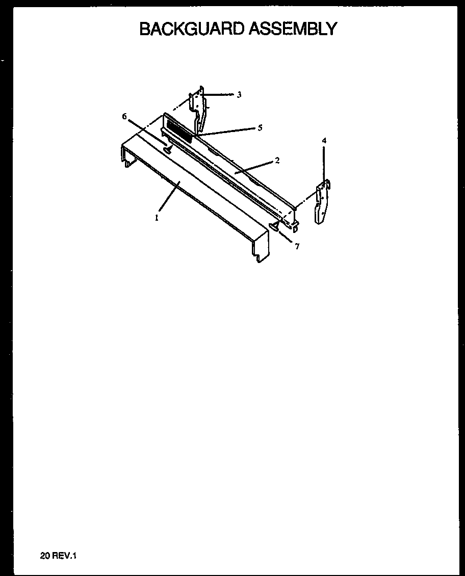 Amana SBJ29FA/P1142359NL backguard assembly diagram