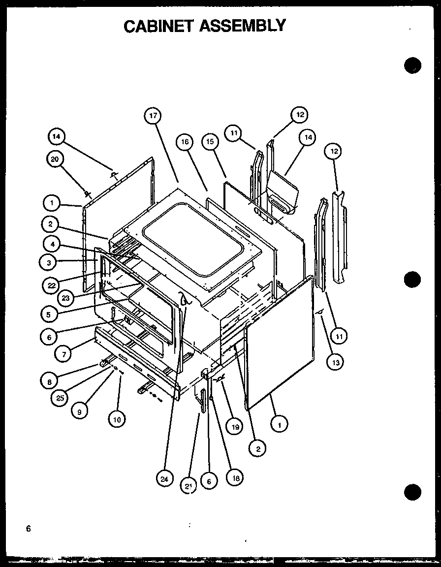 Amana LBP26AA0Y/P1141115NW cabinet assembly diagram