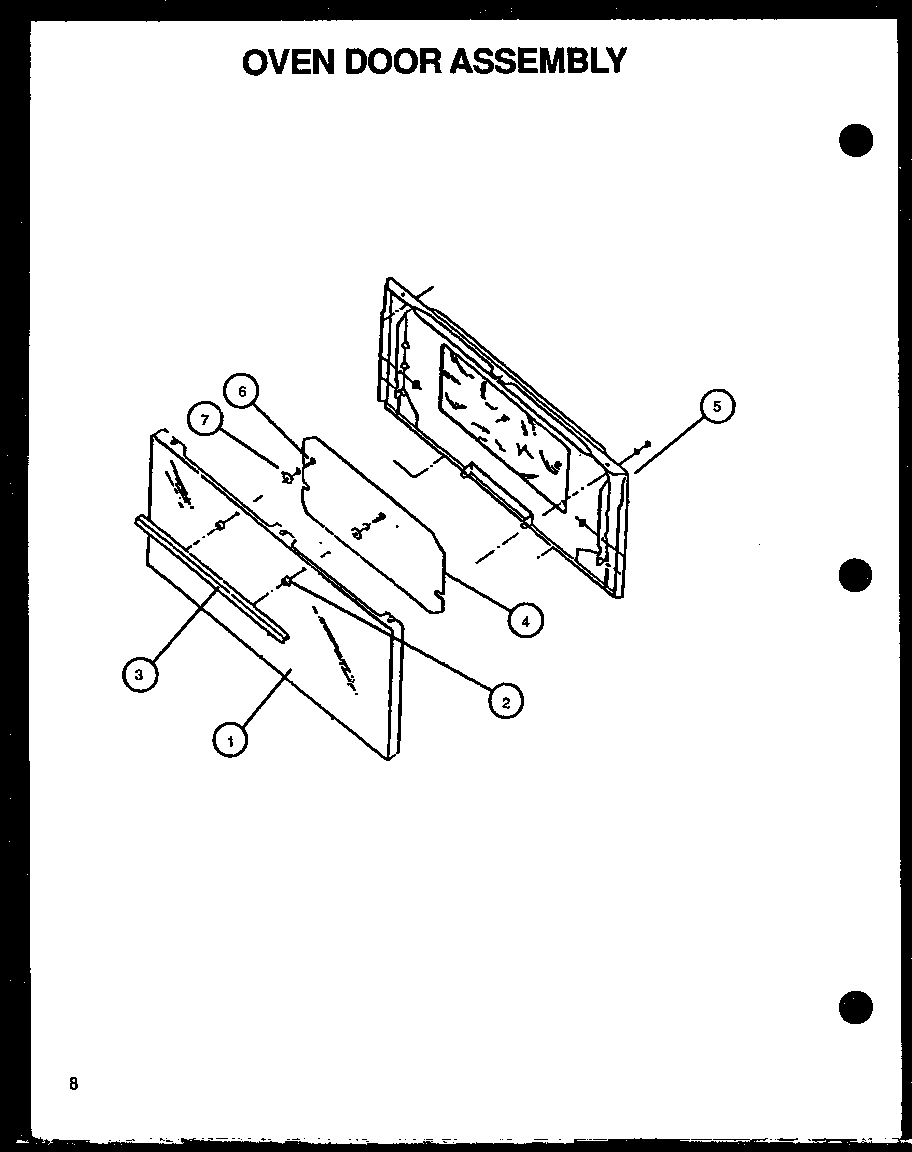 Amana LBP26AA0Y/P1141115NW oven door assembly diagram