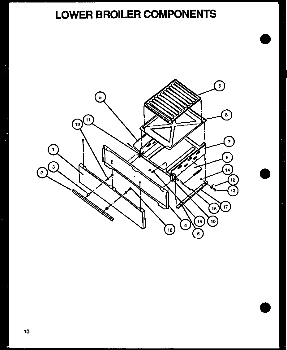 Amana LBP26AA0Y/P1141115NW lower broiler components diagram