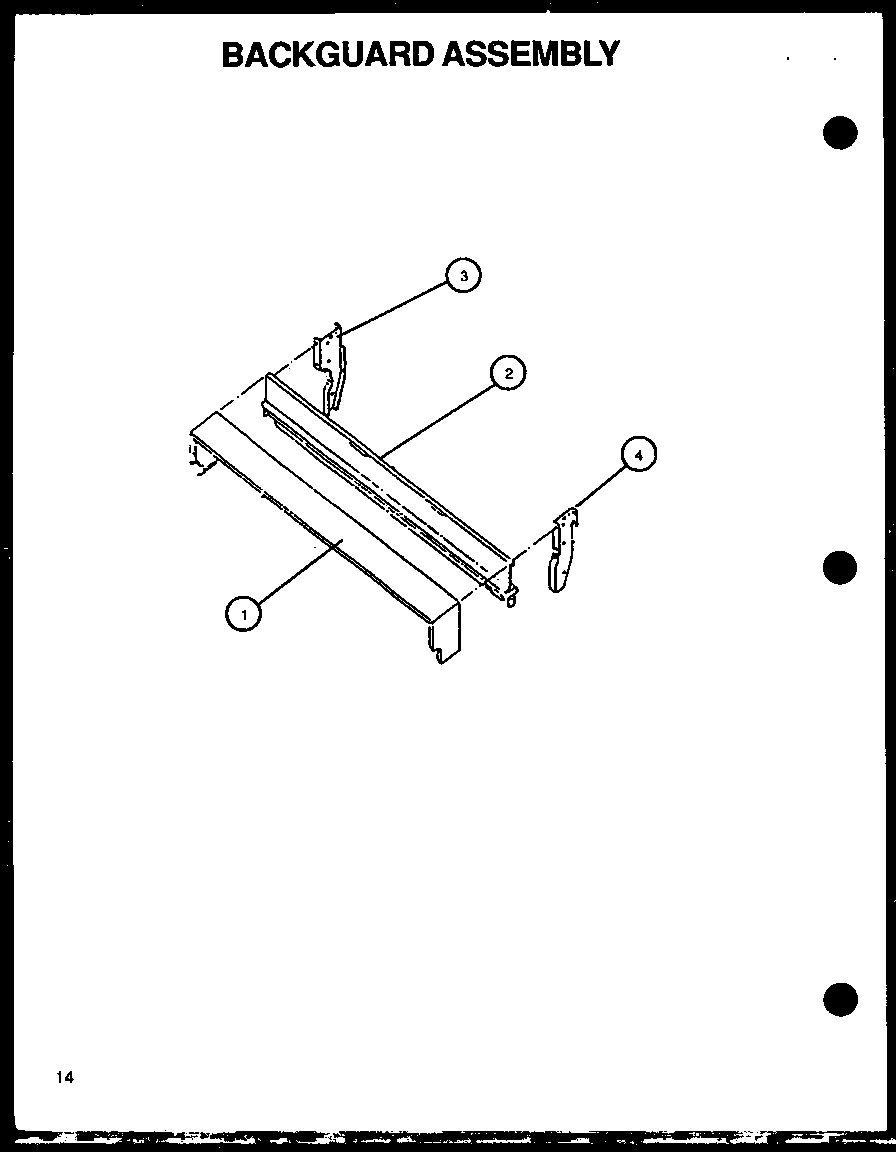 Amana LBP26AA0Y/P1141115NW backguard assembly diagram