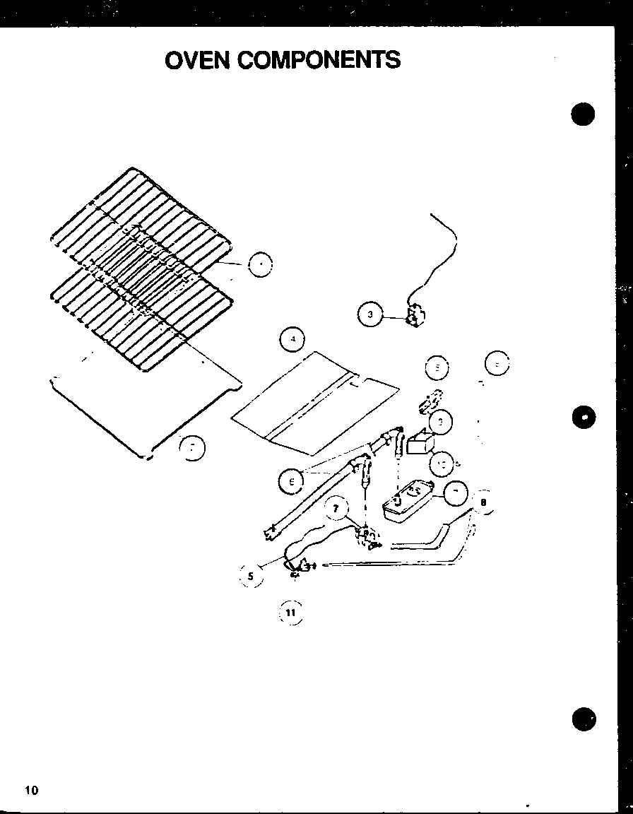 Caloric RLS340UOFC/P1141124NL oven components diagram