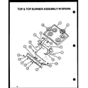 Amana CBP24AA top & top burner assembly w/spark (cbk26dby) (cbk26fcy) diagram