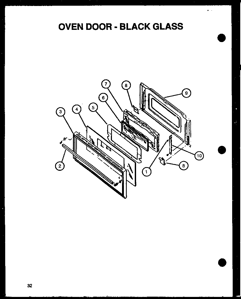 Amana CBK28FCY oven door-black glass (cbp24cb) (cbk26dby) (cbk26fcy) (cbk26cby) (cbk28fcy) diagram