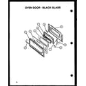 Amana CBP24AA oven door-black glass (cbp24cb) (cbk26dby) (cbk26fcy) (cbk26cby) (cbk28fcy) diagram