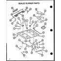 Caloric RST308UWW-P1130723NWW sealed burner parts diagram