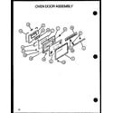 Caloric RST308UWW-P1130723NWW oven door assembly diagram
