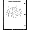 Caloric RST308UL-P1130723NL storage drawer assembly diagram