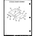 Caloric RST382UK-P1141220NK storage drawer assembly diagram
