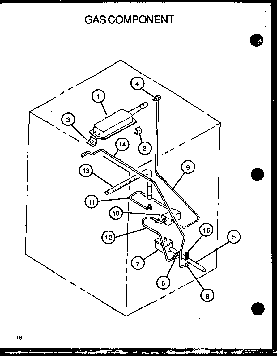 Caloric RST382UK-P1141220NK gas component diagram
