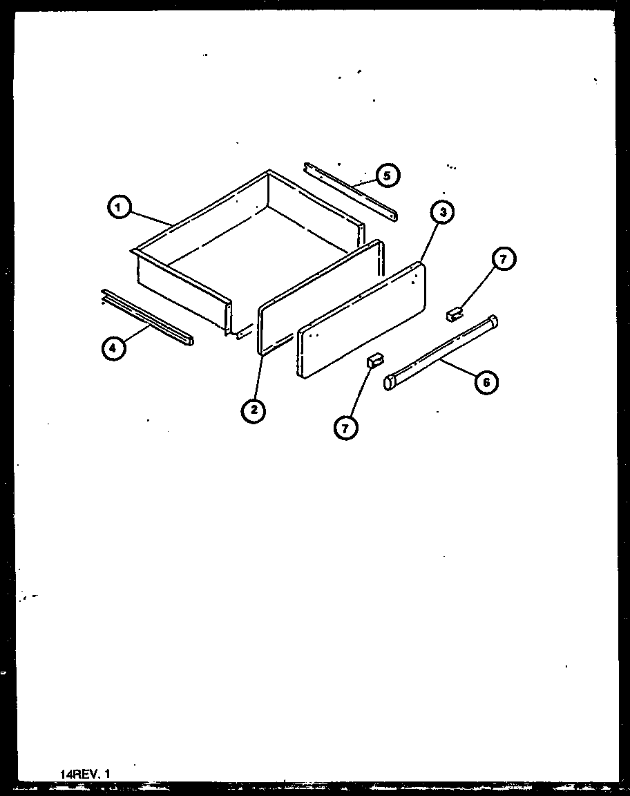 Caloric RST378UL-P1141203NL drawer diagram
