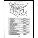 Modern Maid PHU101-OF oven door parts diagram