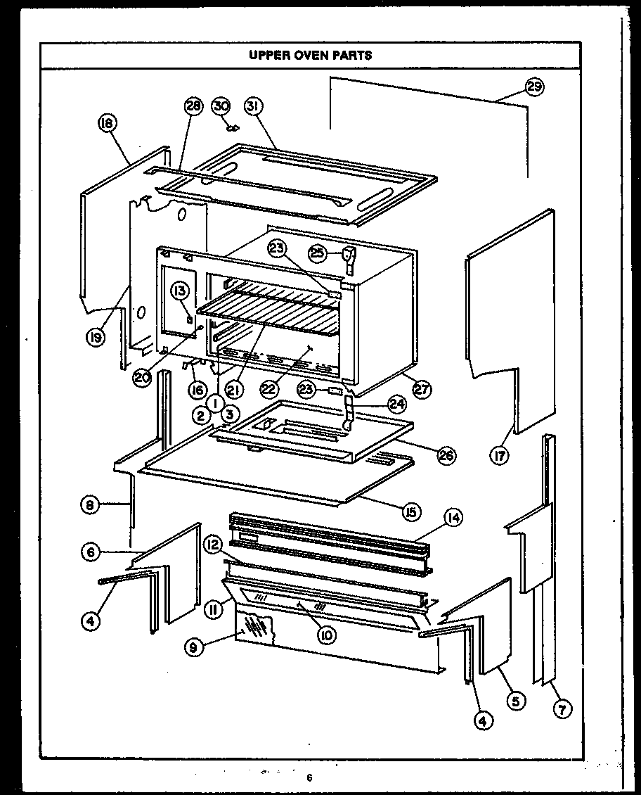 Caloric RMR364 upper oven parts diagram