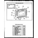 Caloric RMR395 upper oven door parts diagram
