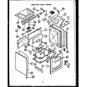 Caloric RSD307 lower oven cabinet assembly diagram