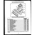 Caloric RLD661 black glass broiler door components (rld379) (rmd379) (rmd679) diagram
