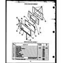 Caloric RLA395 upper oven door assembly (rla393) (rma393) (rla395) (rma395) (rma397) diagram