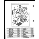 Amana GAK26TC main top/lower oven assembly diagram