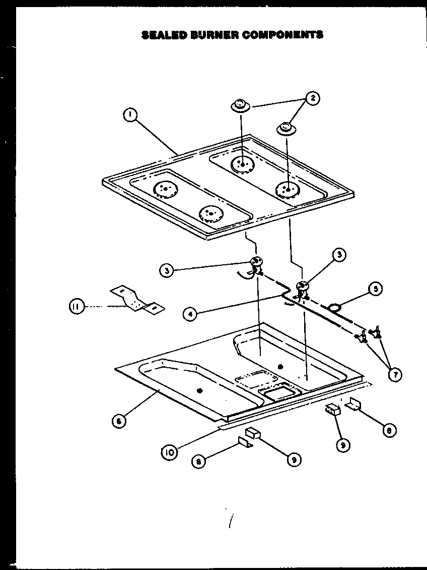 Caloric RLT-305 sealed burner components (rmt-306) diagram