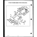 Amana SBK39AA top and top burner assembly without spark ignition (gbl39aa) (sbl39aa) (gbp39aa) (sbp39aa) (gbl39fa) (sbl39fa) (gbp39fa) (sbp39fa) diagram