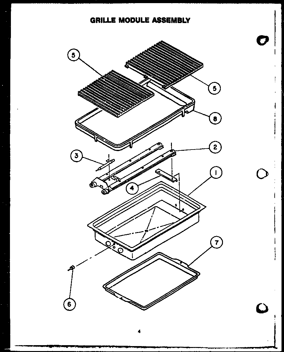 Modern Maid PHU185NWW grille module assembly diagram