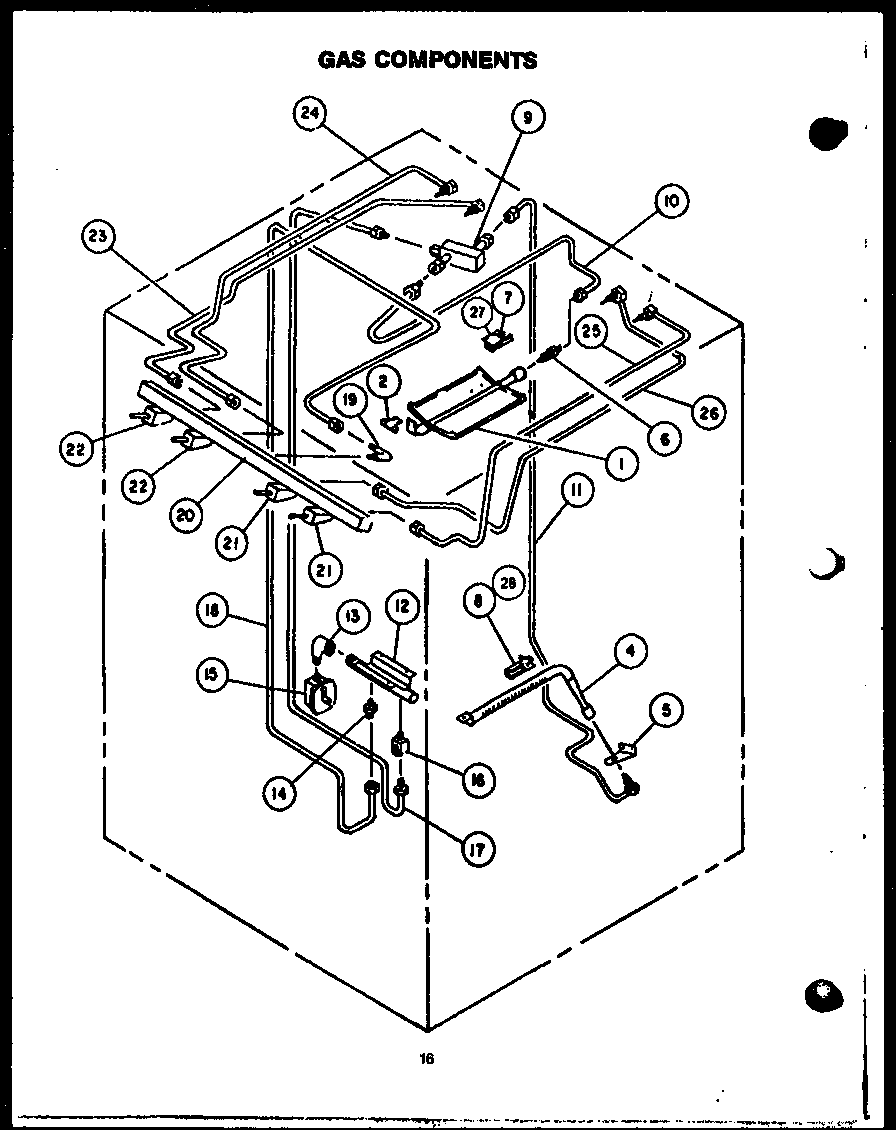 Modern Maid PHU185NWW gas components diagram
