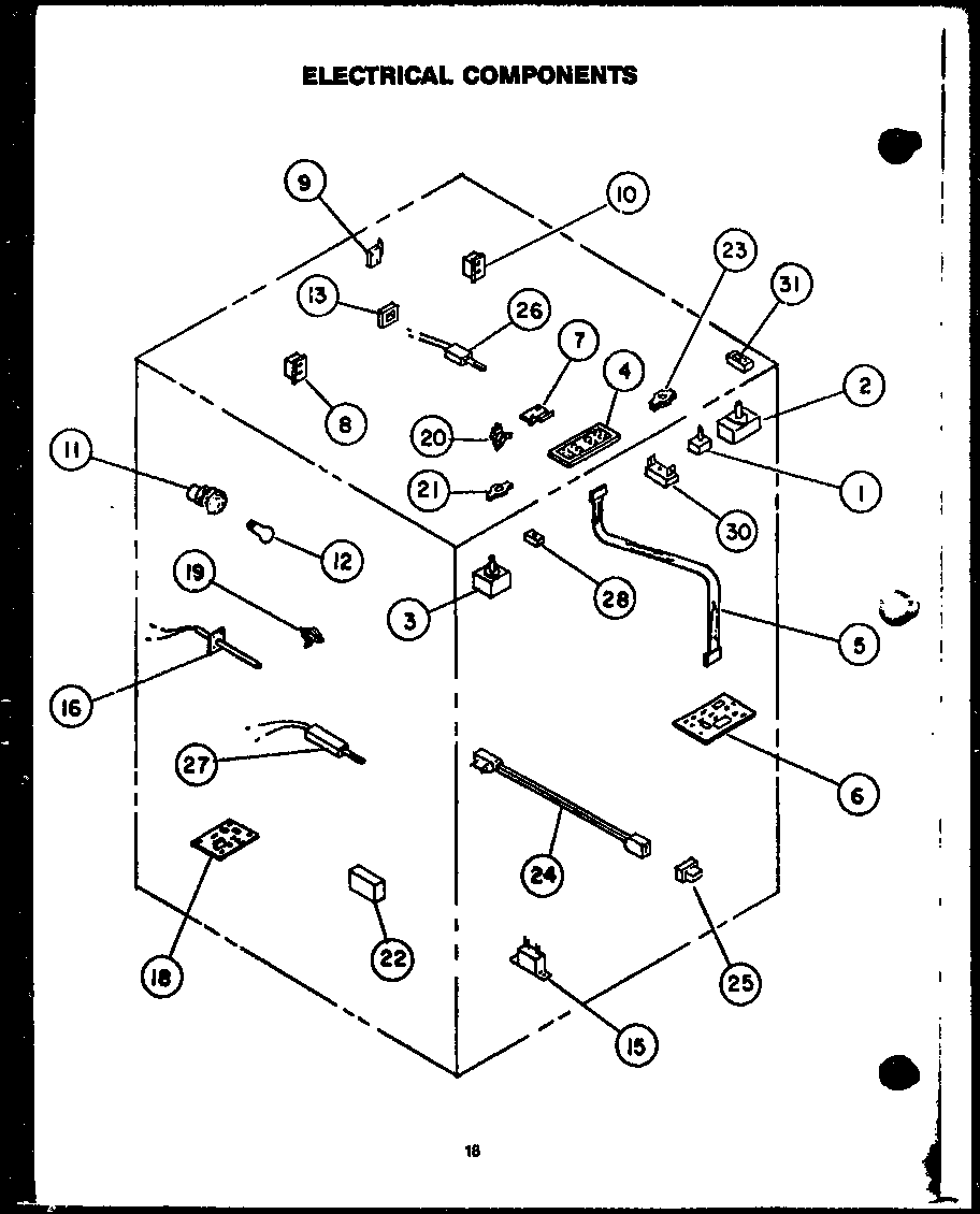 Modern Maid PHU185NWW electrical components diagram