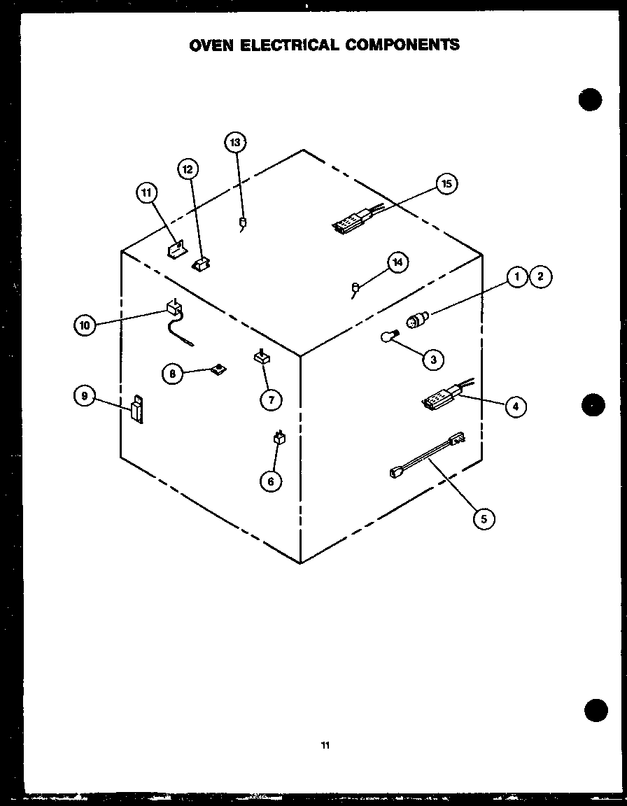 Caloric RHT365 oven electrical components diagram