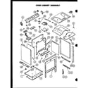 Caloric RST309 oven cabinet assembly diagram