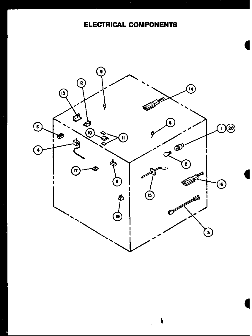 Caloric RST387 electric components diagram