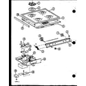 Amana AGS720-P8587802S door latch/ maintop and control diagram