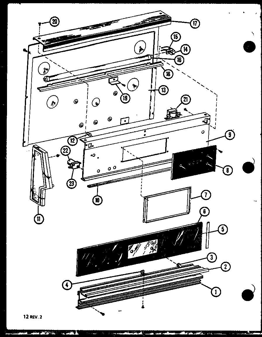 Amana AGC710-P8587804S backguard diagram