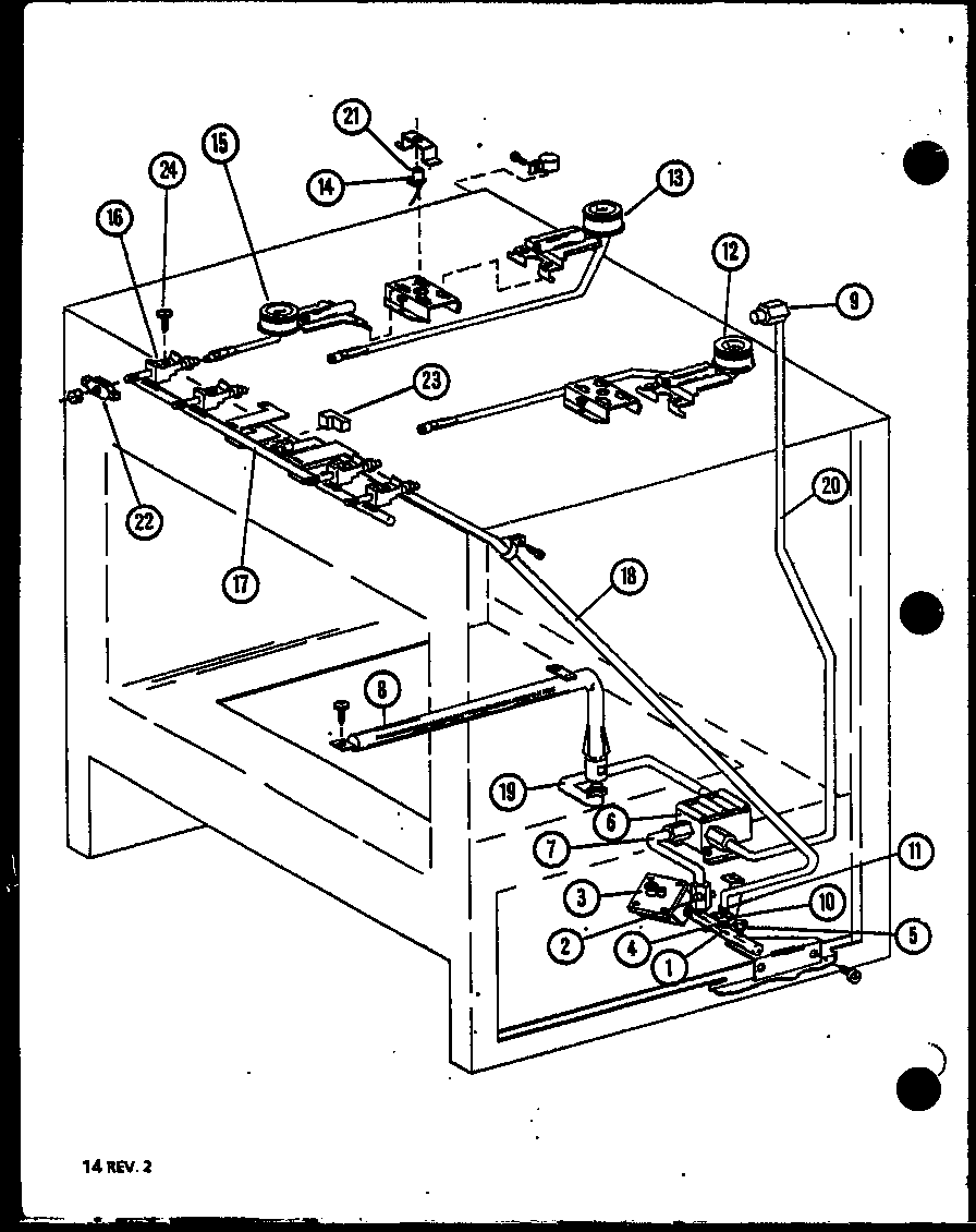 Amana AGC710-P8587804S burner assembly diagram