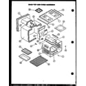 Caloric RST399UL main top/oven assembly diagram