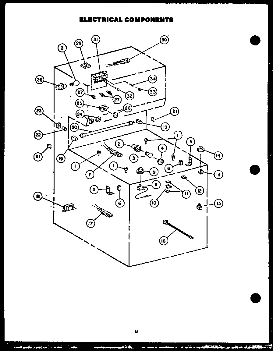 Caloric RST399UL electrical components diagram