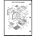 Caloric RKT-396 main top and oven assembly diagram