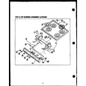 Amana GBP26FB top and burner assembly with spark (gbk24fc) (sbk24fc) (gbk24aa0pu) (sbk24aa0pu) diagram