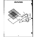 Amana GBP26DC lower oven components (without spark ignition) diagram