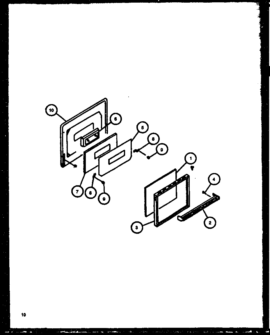 Caloric RMT365UW-P1136240NW oven door diagram