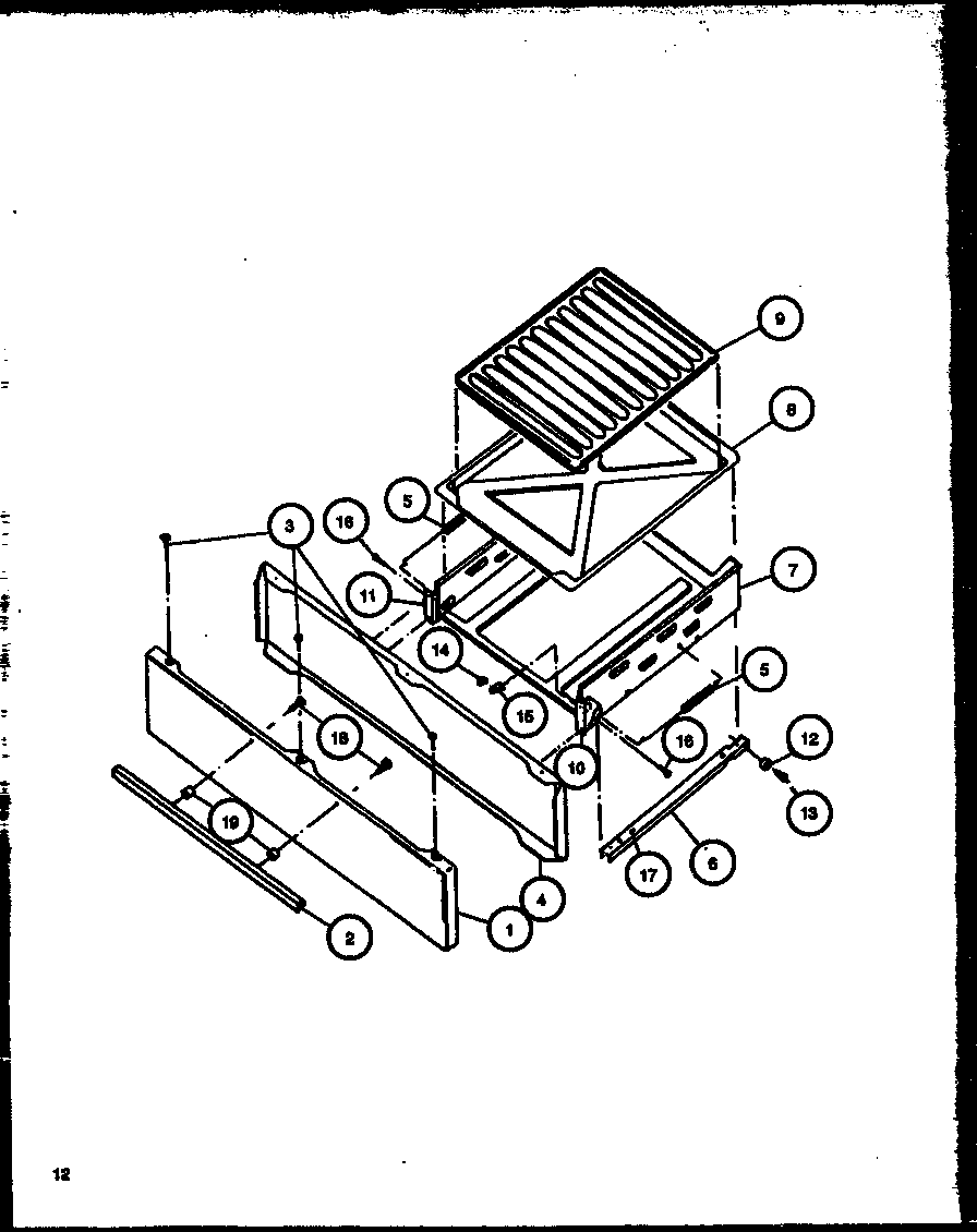 Caloric RMT365UW-P1136240NW broiler diagram