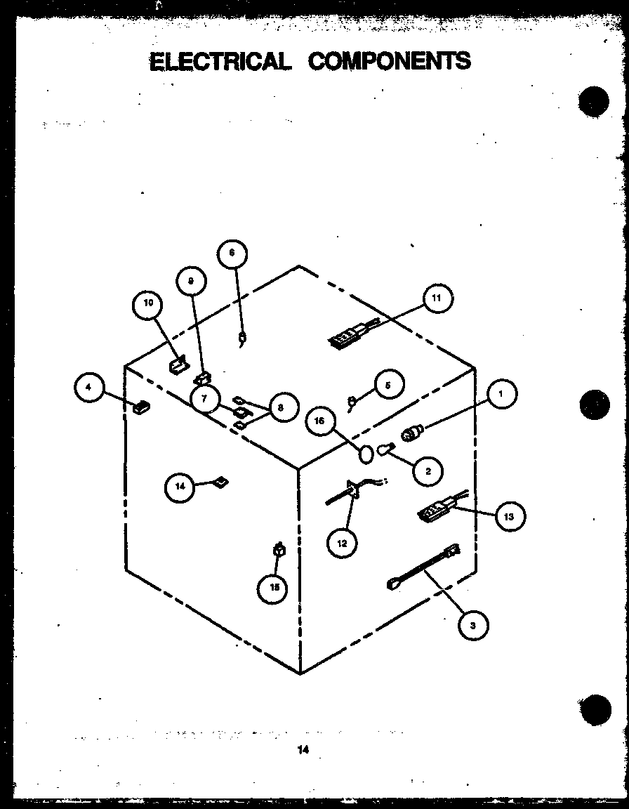 Amana AGS741W-P1155901S electrical components diagram