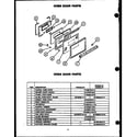 Caloric RHS353-OF oven door parts diagram