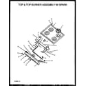 Caloric RBK26AAW-P1142345NW top & top burner assembly w/ spark (rbk22aal/p1142355nl) (rbk22aaw/p1142355nw) (rbk24aal/p1142356nl) (rbk24aaw/p1142356nw) (rbk26aaw/p1142334nw) (rbk26aal/p1142334nl) (rbk26aal/p1142345nl) (rbk26aaw/p1142345nw) (rbk26cbl/p1142336nl) (rbk26cbw/p1142336nw) diagram