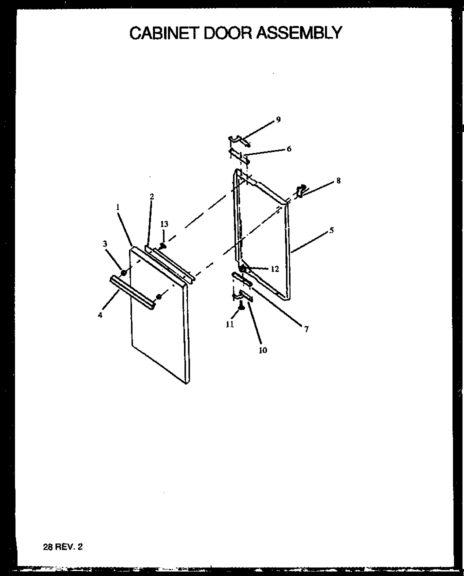 Caloric RBK26AAW-P1142345NW cabinet door assembly (rbp29aaw/p1142384nw) (rbp29aal/p1142384nl) (rbk29aal/p1142383nl) (rbk29aaw/p1142383nw) diagram